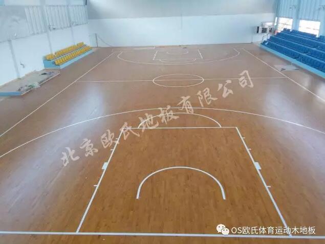 廣東省清遠市昊廷漁港籃球館木地板單層龍骨結(jié)構(gòu)案例-4