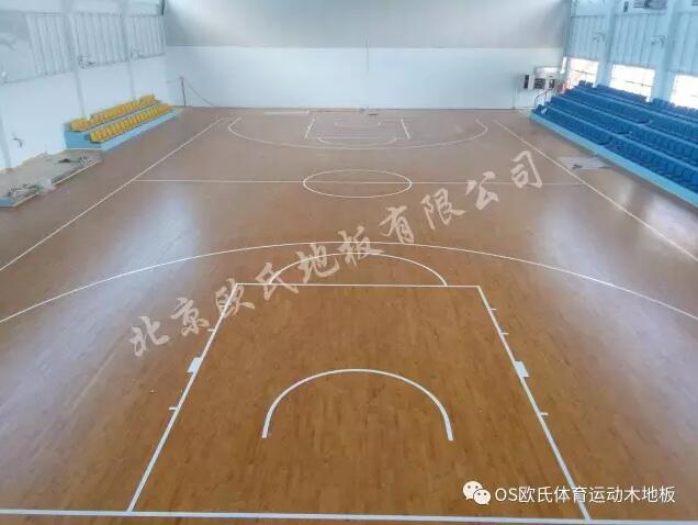 廣東省清遠市昊廷漁港籃球館木地板單層龍骨結(jié)構(gòu)案例-5