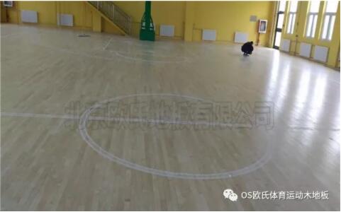 內蒙古烏海雙欣電廠籃球館木地板成功案例